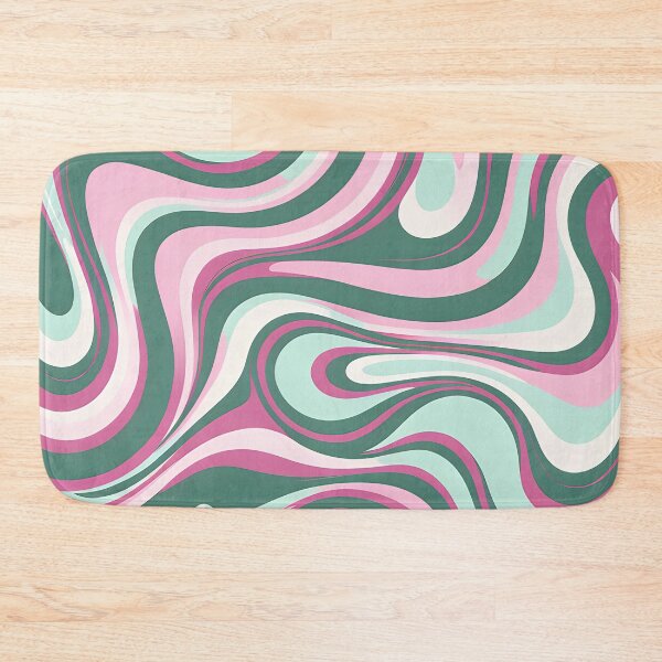 Item preview, Retro Modern Groovy Fluid Wavy Pattern   Pink, Green designed and sold by Prints and Lifestyle.