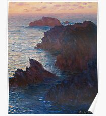 Rocks at Belle-lle, Port-Domois by Claude Monet Poster