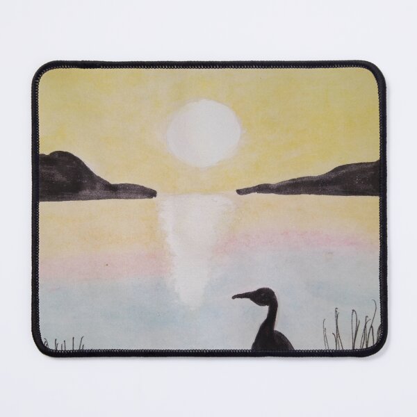 Item preview, Watercolor of a bird enjoying a new sunset on the lake designed and sold by NaturaFotos.