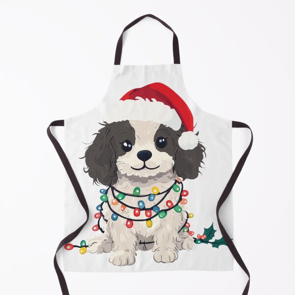 Item preview, Cavapoo Oodle Doodle Christmas Dog - Black and White designed and sold by wotsthis.