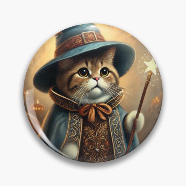 Item preview, Kitty wizard poses for a photo designed and sold by Purpleflex.
