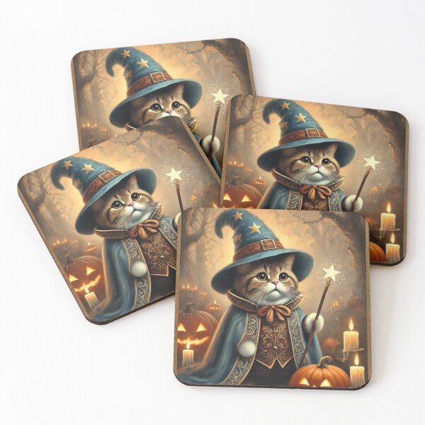 Item preview, Kitty wizard poses for a photo designed and sold by Purpleflex.
