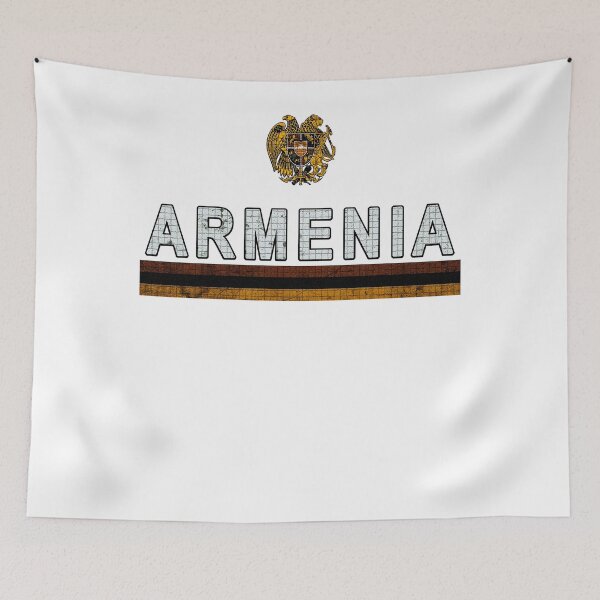 Item preview, Armenian Flag and Crest Sport Tile Effect Design designed and sold by merchhost.