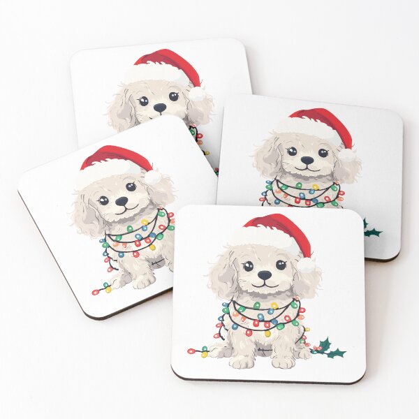Item preview, Cavapoo Oodle Doodle Christmas Dog - White Cream designed and sold by wotsthis.