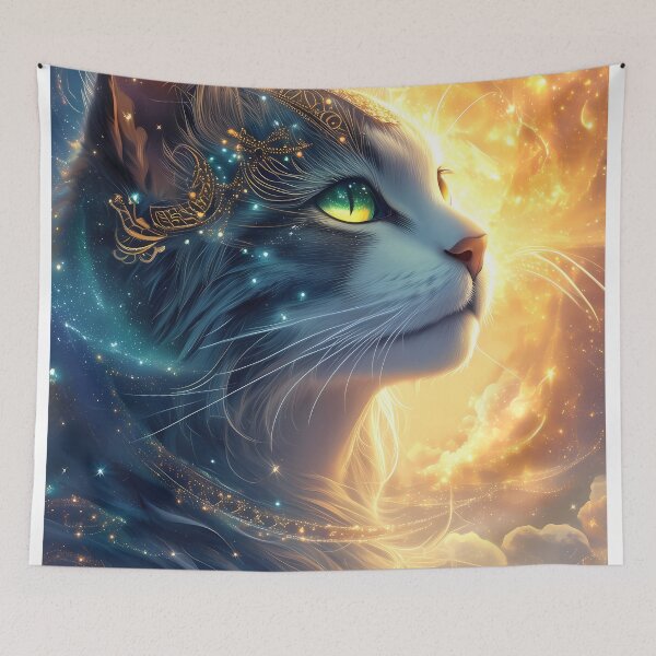 Item preview, Celestial Cat Goddess | Mystical Fantasy Feline designed and sold by MystiqSlav.