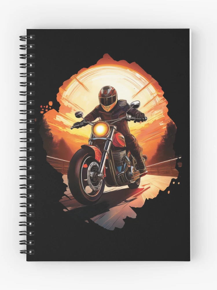 Thumbnail 1 of 3, Journal, Sunset Ride designed and sold by TeeLabDesign.