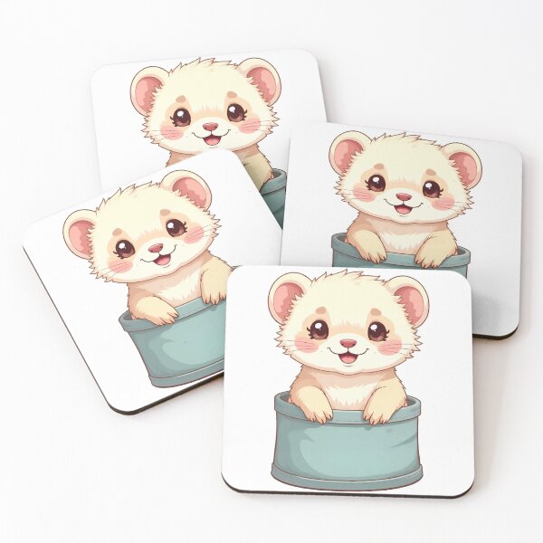 Item preview, Kawaii Ferret designed and sold by WildlifeInc.