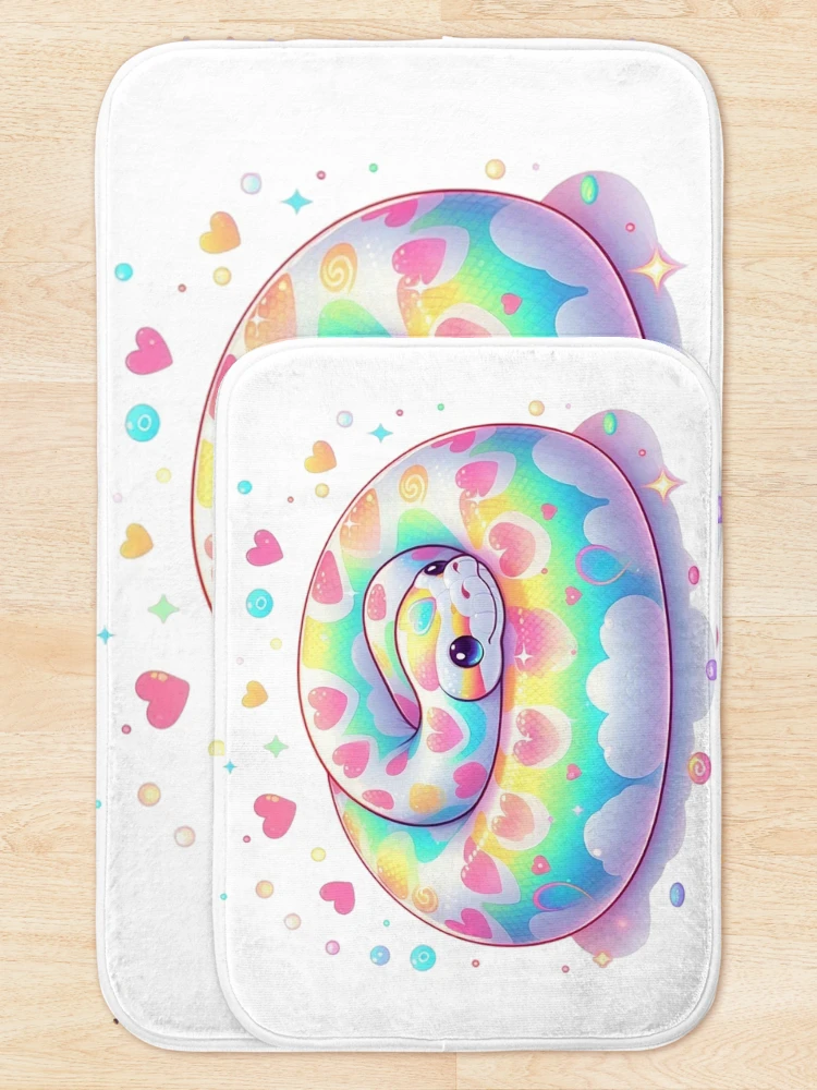 Thumbnail 5 of 6, Bath Mat, Ball python Abstract designed and sold by Pleasant471.