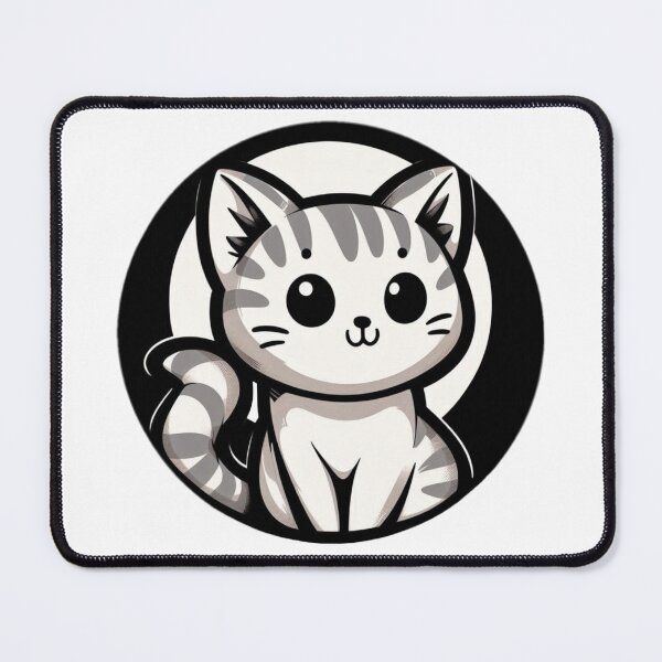 Item preview, Cute Cat in Black and White Art designed and sold by GeneralDaily.