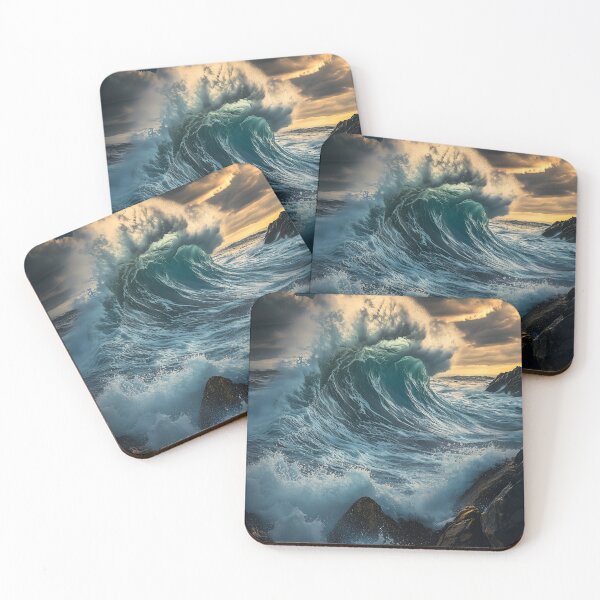 Item preview, Ocean Wave Crashing designed and sold by AIArtArchitect.