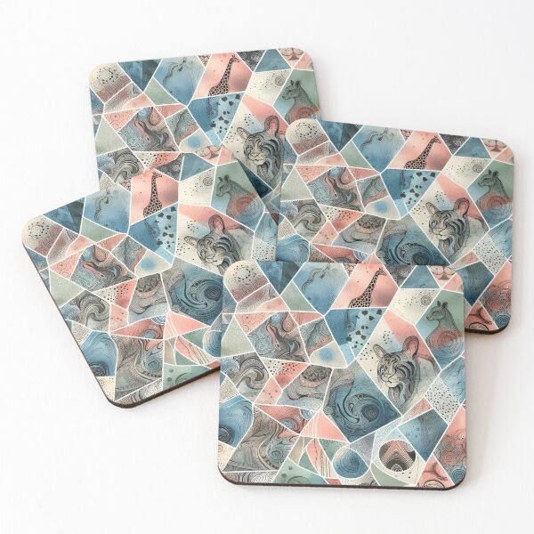 Item preview, Geometric pattern and wild animals. Geometry. Abstraction. designed and sold by MagelliShop.