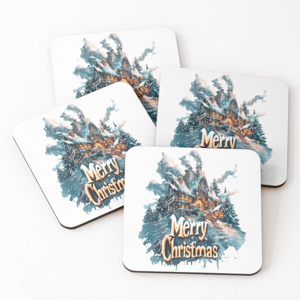 Item preview, Christmas house with snow and chimneys - Merry Christmas designed and sold by TYTOS-SHOP.