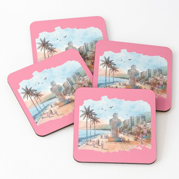 Item preview, 3D Sketch of Puerto Vallarta - Artistic Beachside Paradise" designed and sold by PaintMeWorld.