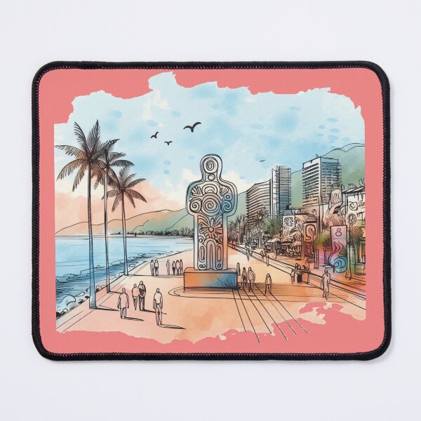 Item preview, 3D Sketch of Puerto Vallarta - Artistic Beachside Paradise" designed and sold by PaintMeWorld.