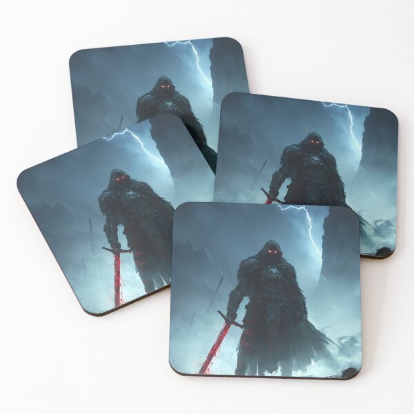 Item preview, Dark Knight with Bloody Sword designed and sold by AIArtArchitect.