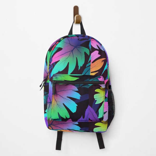 Item preview, Radiant Gradient Leaves on Dark Background Design designed and sold by ArtComixHaven.