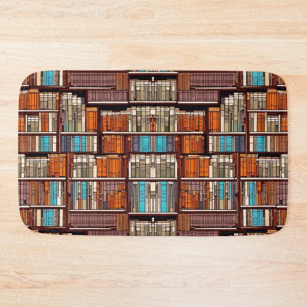 Item preview, Seamless Bookshelf Pattern 5 designed and sold by Tom-Johnson.