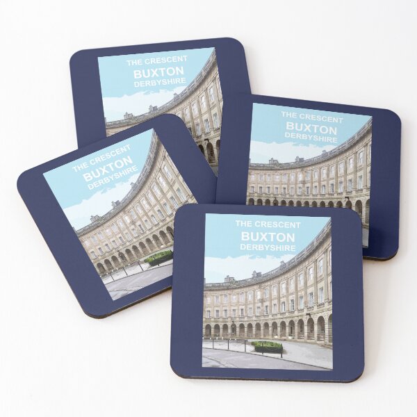 Item preview, Buxton The Crescent Derbyshire Peak District Travel location poster designed and sold by BarbaraGlebska.