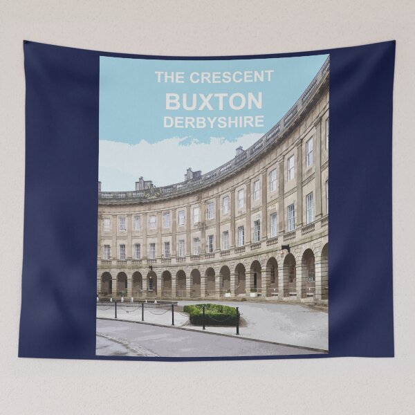 Item preview, Buxton The Crescent Derbyshire Peak District Travel location poster designed and sold by BarbaraGlebska.
