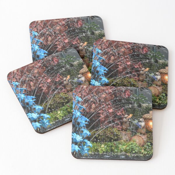 Item preview, Bellagio Blue Flowers Fountain designed and sold by MangoSeeds.