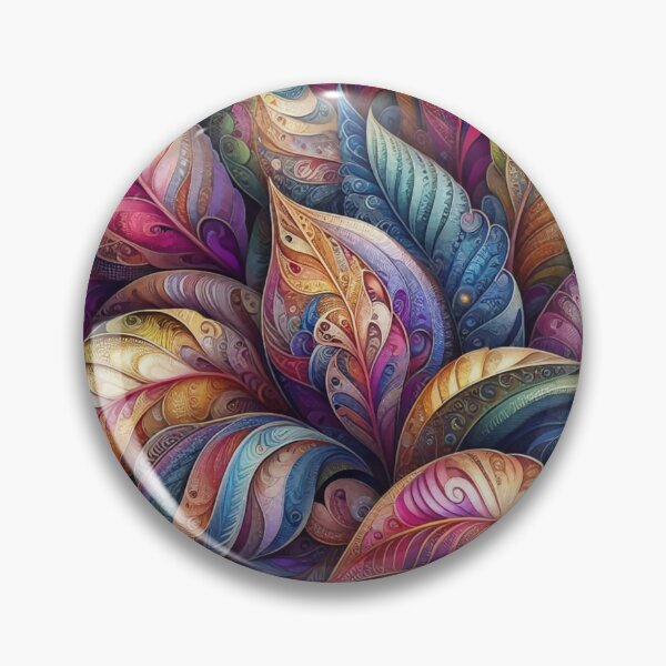 Item preview, Intricate Gradient Leaves Vibrant Nature Art designed and sold by PixelParinda.