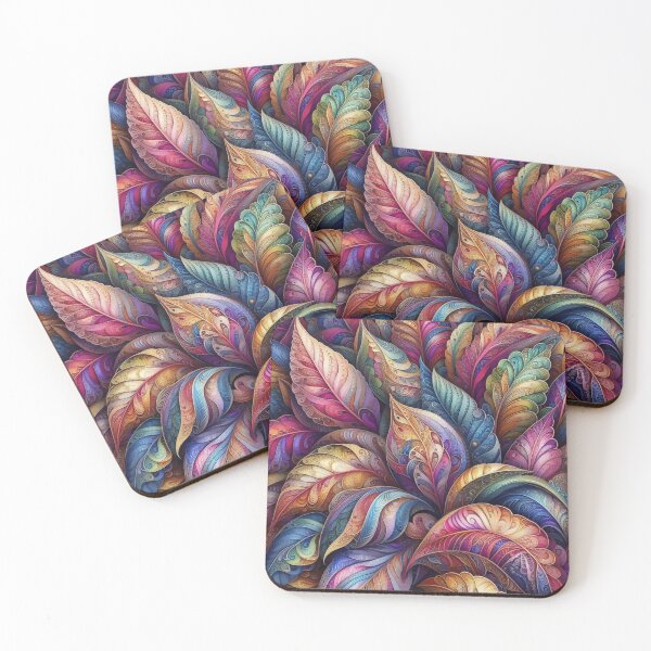 Item preview, Intricate Gradient Leaves Vibrant Nature Art designed and sold by PixelParinda.