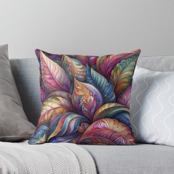 Item preview, Intricate Gradient Leaves Vibrant Nature Art designed and sold by PixelParinda.