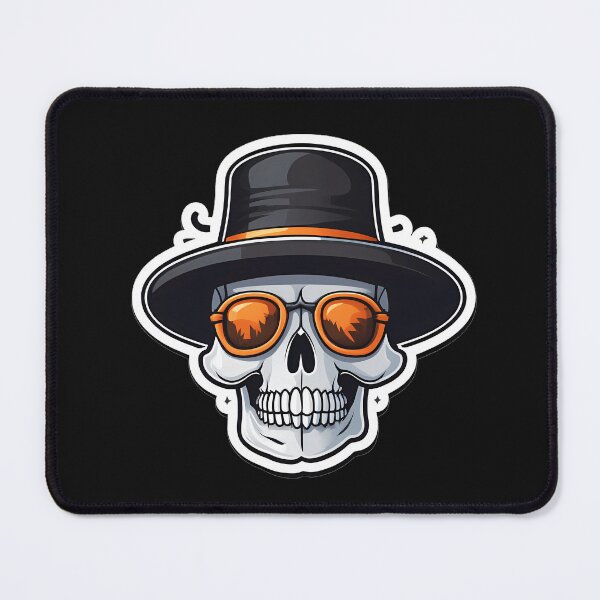 Item preview, Dapper Skull: Retro Halloween Gentleman Print designed and sold by cabana.space.