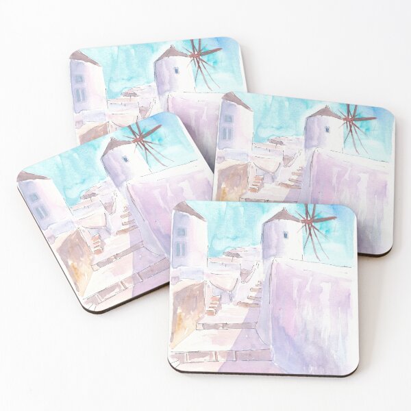 Item preview, Bright and Sunny Day in Oia Santorini under the Windmills designed and sold by artshop77.