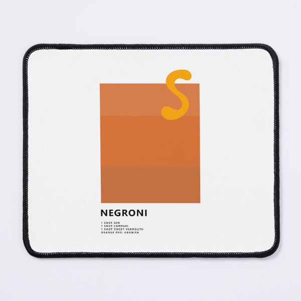 Item preview, Negroni cocktail minimalist design designed and sold by ModernAndFunky.
