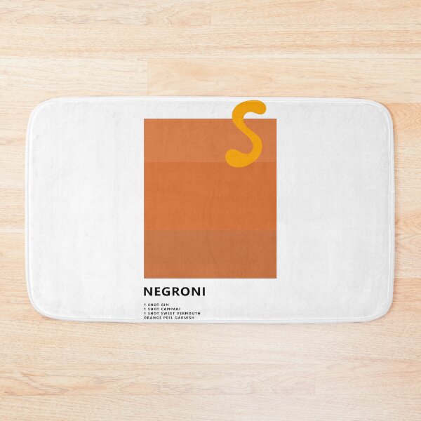 Item preview, Negroni cocktail minimalist design designed and sold by ModernAndFunky.