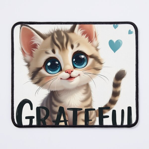 Item preview, Grateful Kitten T-Shirt: Wear Your Happiness designed and sold by InkExpression.