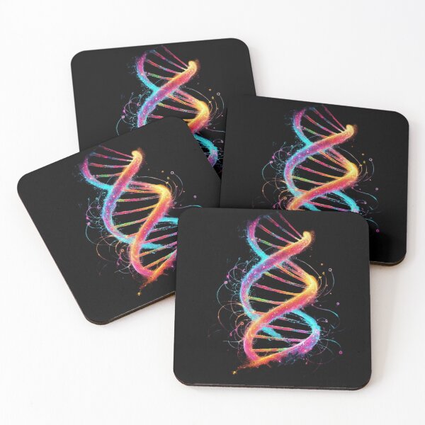 Item preview, "Cosmic DNA: Vibrant Neon Helix  DNA Pattern Design" designed and sold by Wander Art.