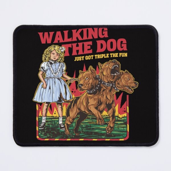 Item preview, Walking the Dog Just Got Triple the Fun designed and sold by DrawHandArt.