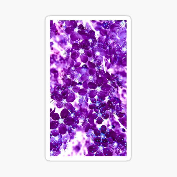 Item preview, Apple Blossom Flowers popart purple designed and sold by PositiveIdeas.