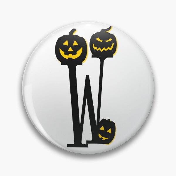 Item preview, Copy of Halloween Spooky Glowing Pumpkins Letter W Monogram designed and sold by Arkadina.