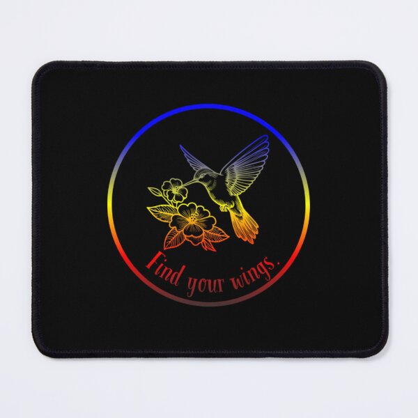 Item preview, Find your wings, Polyamory pride Flag, Humming bird graphic, birds, inspirational, Motivational, Nature, LGBTQ+, Pride, Hope, Strength, designed and sold by PrideBeProud.