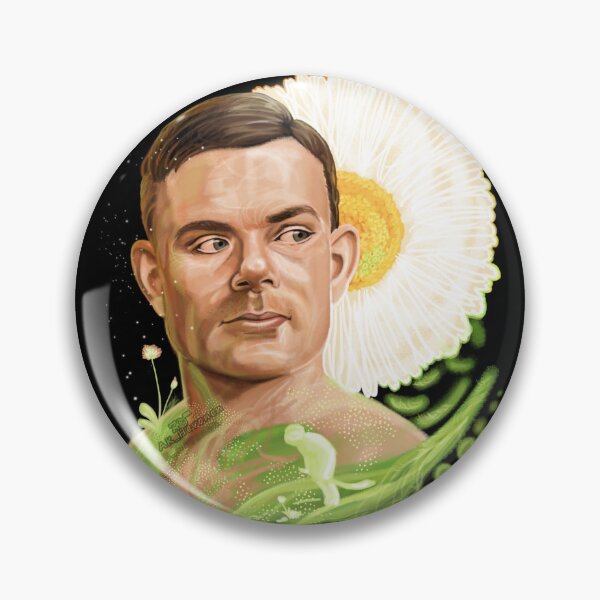 Item preview, Alan Turing Daisy with Patterns, Painting designed and sold by AK-Hevonen.