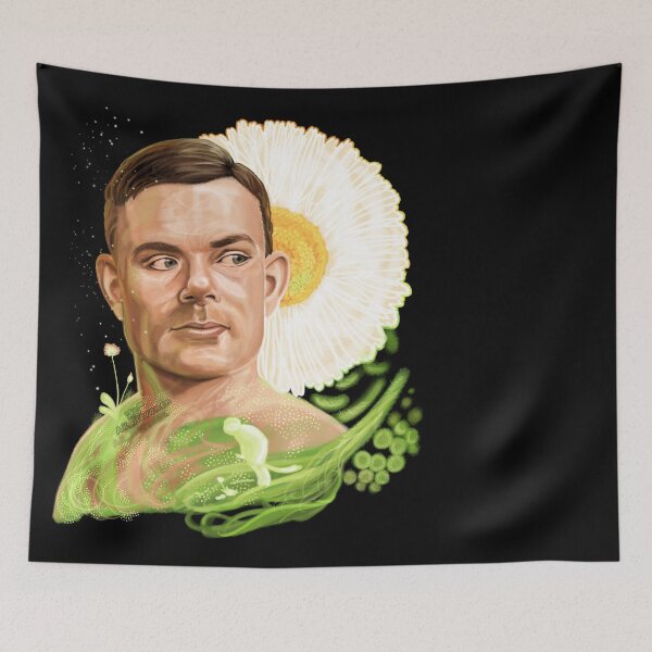 Item preview, Alan Turing Daisy with Patterns, Painting designed and sold by AK-Hevonen.
