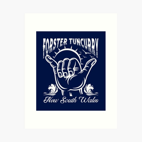 Item preview, Forster-Tuncurry New South Wales Australia Shaka Surf- White designed and sold by SurfingLocales.