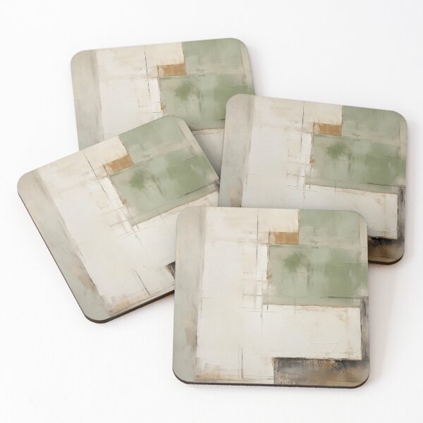 Item preview, Japandi abstract art in earhy and sage colors designed and sold by filigreedigital.