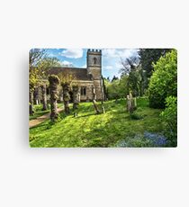 Shipton on Cherwell Church Canvas Print
