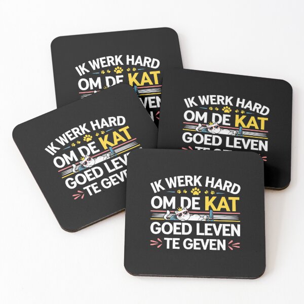 Item preview, Ik Werk Hard Om De Kat Goed Leven Te Geven – Funny Dutch Cat Design designed and sold by FunnyDesignsArt.