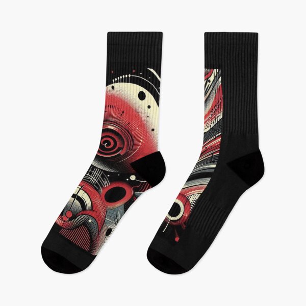 Item preview, red and black abstract print designed and sold by sevenmountains.