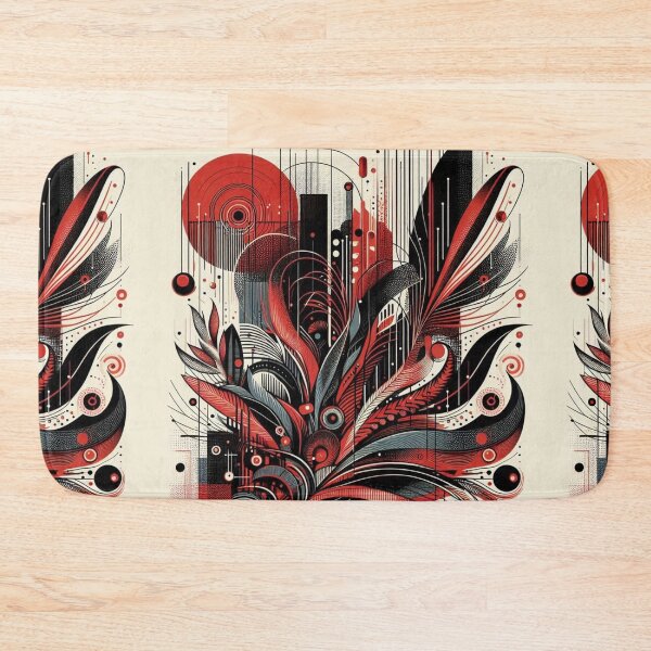 Item preview, red and black abstract print designed and sold by sevenmountains.
