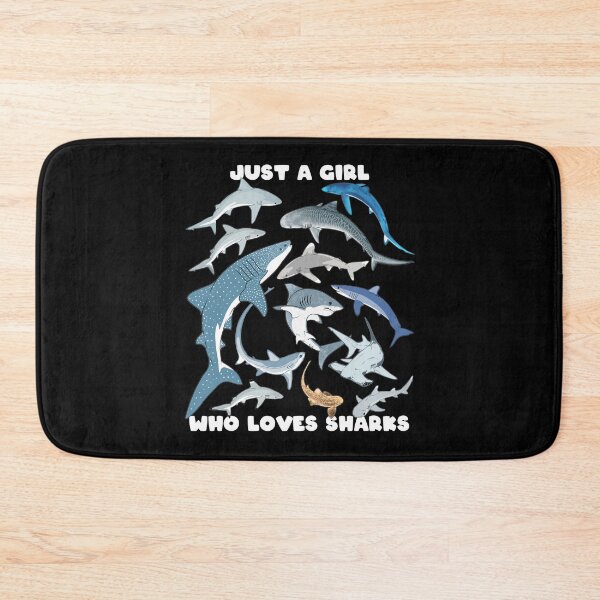 Item preview, Just a girl who loves sharks Tiger shark Blue shark Mako shark designed and sold by NicGrayGraphic.