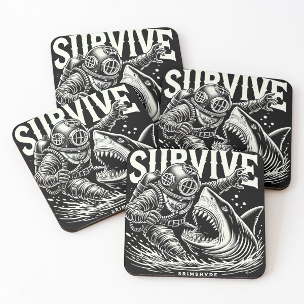 Item preview, GRIMSHVDE Survive Diver vs. Shark Gothic Design designed and sold by GRIMSHVDE.
