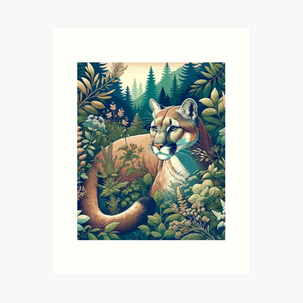 Item preview, Mountain Lion Cougar in the Wild designed and sold by RayCrimson.