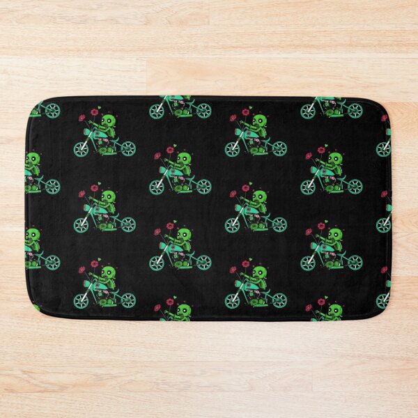 Item preview, Quirky Zombie Biker with Flowers – Fun and Edgy Art Design designed and sold by Cherry-Cat.