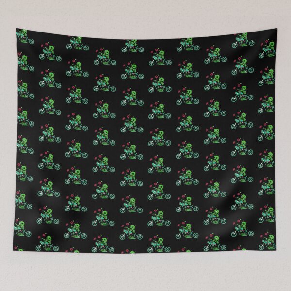 Item preview, Quirky Zombie Biker with Flowers – Fun and Edgy Art Design designed and sold by Cherry-Cat.